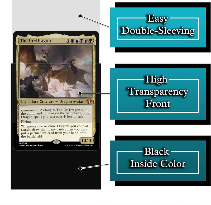 Digital Sorcery Studio Unstoppable Relentless Dragon Game Card Sleeves 102 Pack – Compatible with MTG and Other TCGs Ur-Dragon Commander Decks - Premium Standard Card Sleeves for Magic The Gathering - Image 5